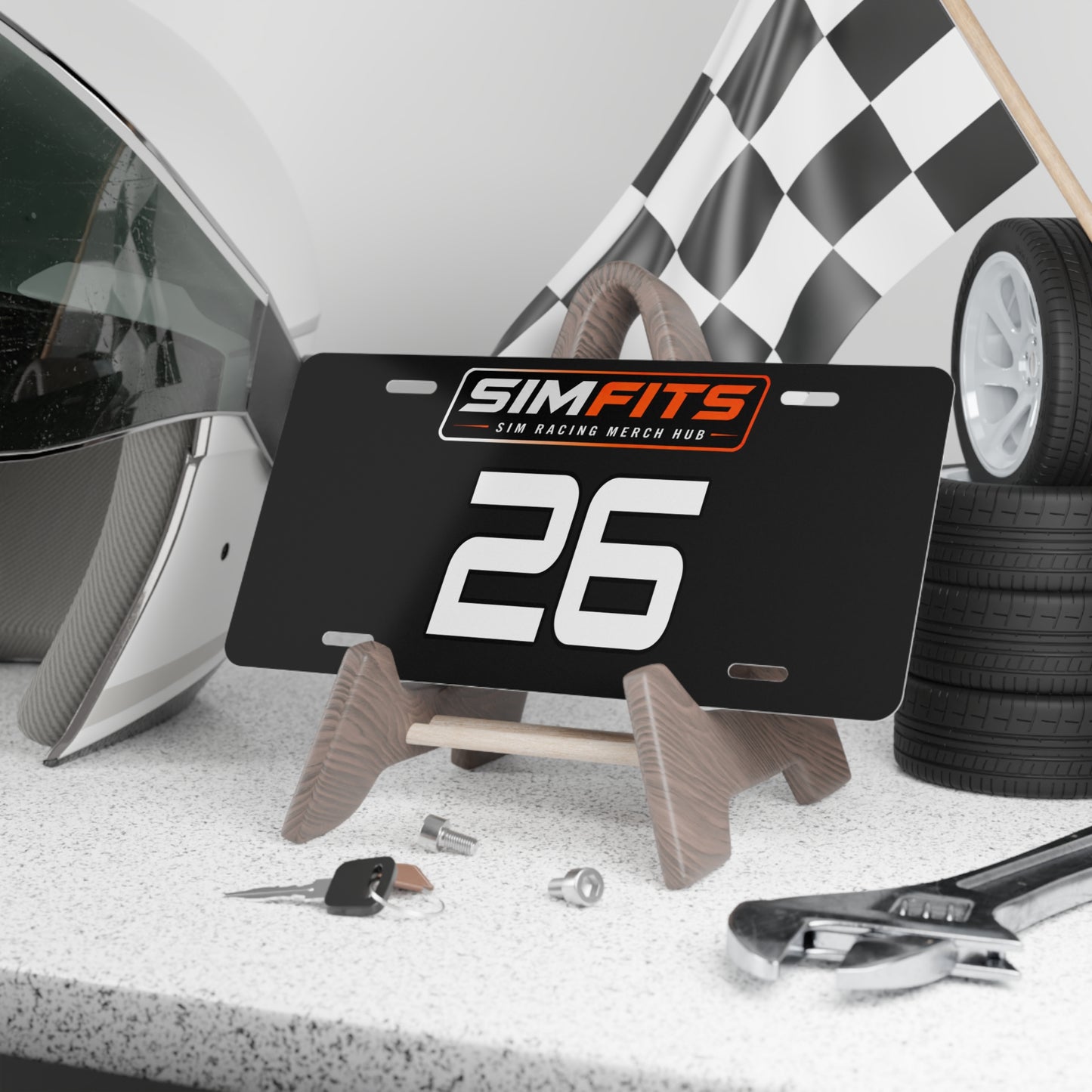 Custom SimFits License Plate
