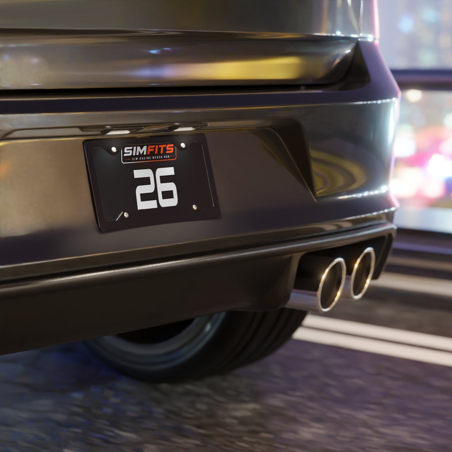 Custom SimFits License Plate